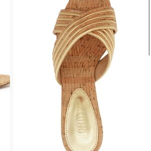 SCHUTZ Gold Criss-Cross Sandals